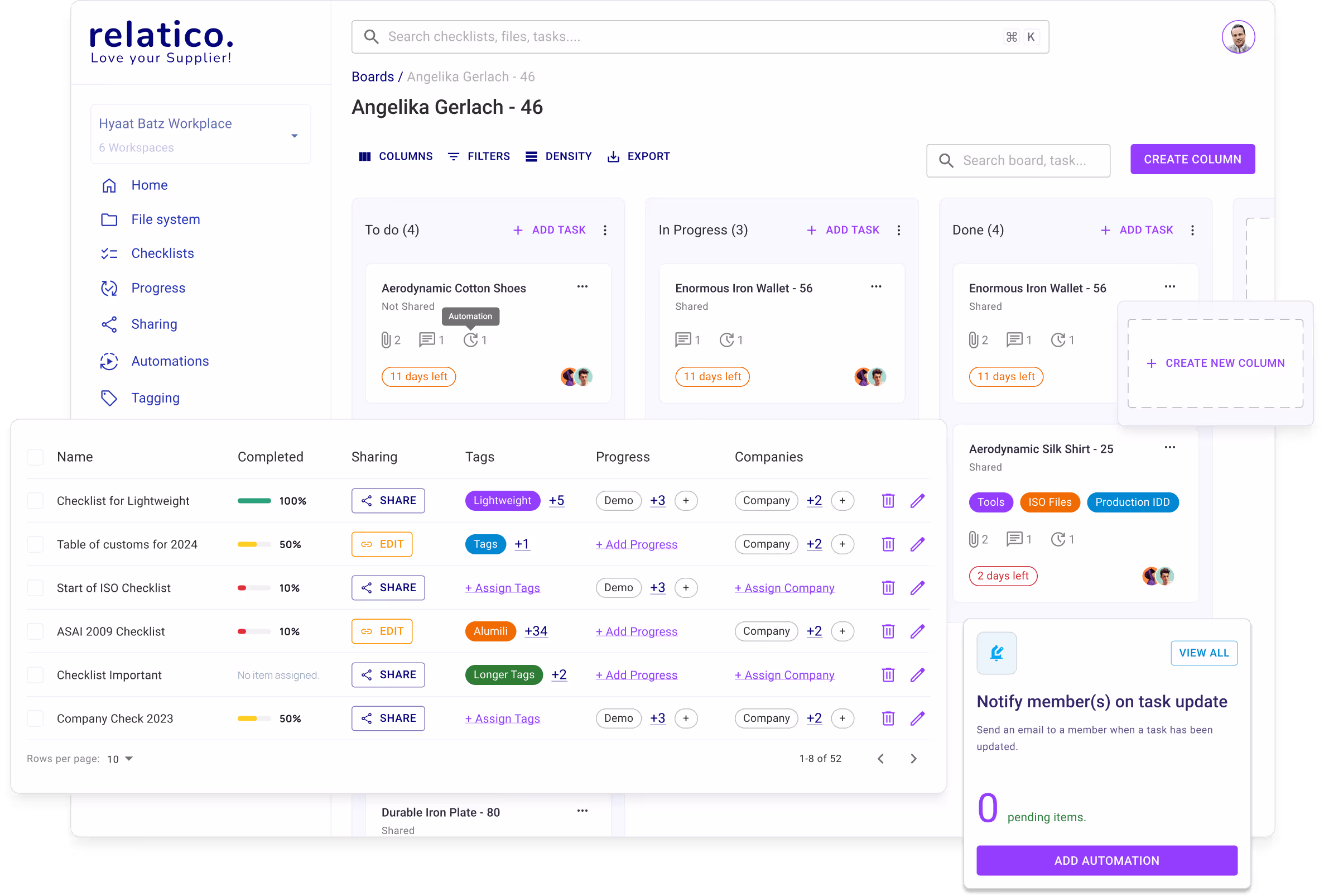 Software de gestión Relatico Lieferant
