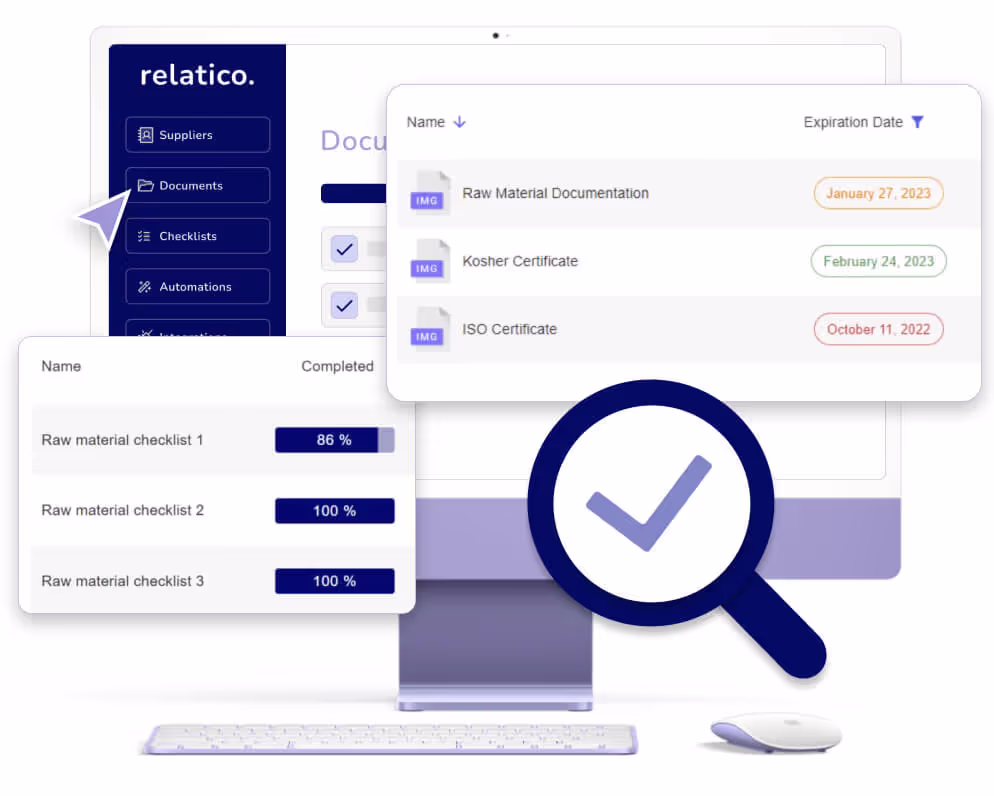 Ejemplo de auditoría Funciones de relatico. Relatico es un programa informático de gestión Lieferant .