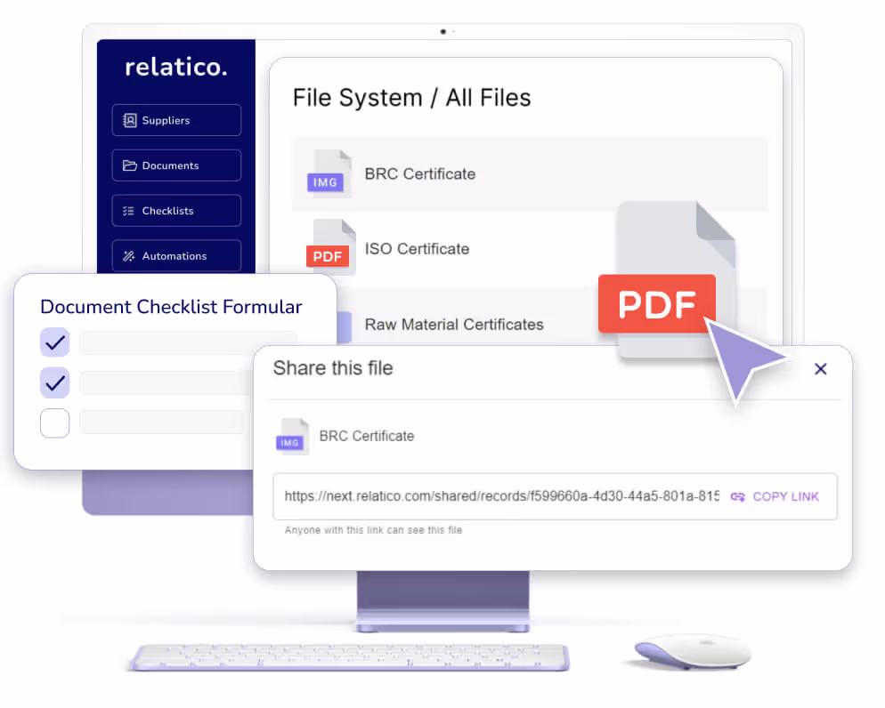 Ejemplo de las funciones de documentación de la cadena de suministro de relatico. Relatico es un software de gestión Lieferant . Este software se puede utilizar para LKSG, CSDDD y más.